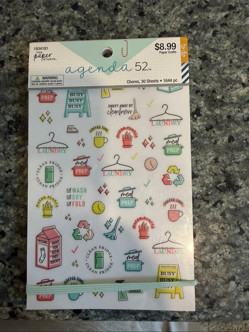 Agenda 52 Planner Stickers - Chores,30 sheets- 1644pc